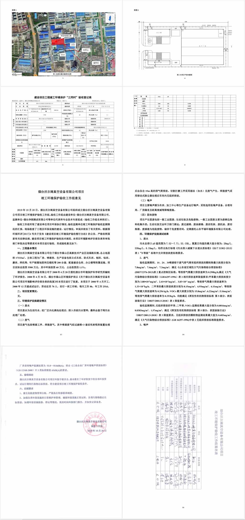 煙臺沃爾姆真空設備有限公司環境保護驗收監測表公示14